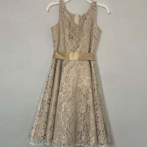 Gorgeous gold color dress for girls size 4 by Good Girl.